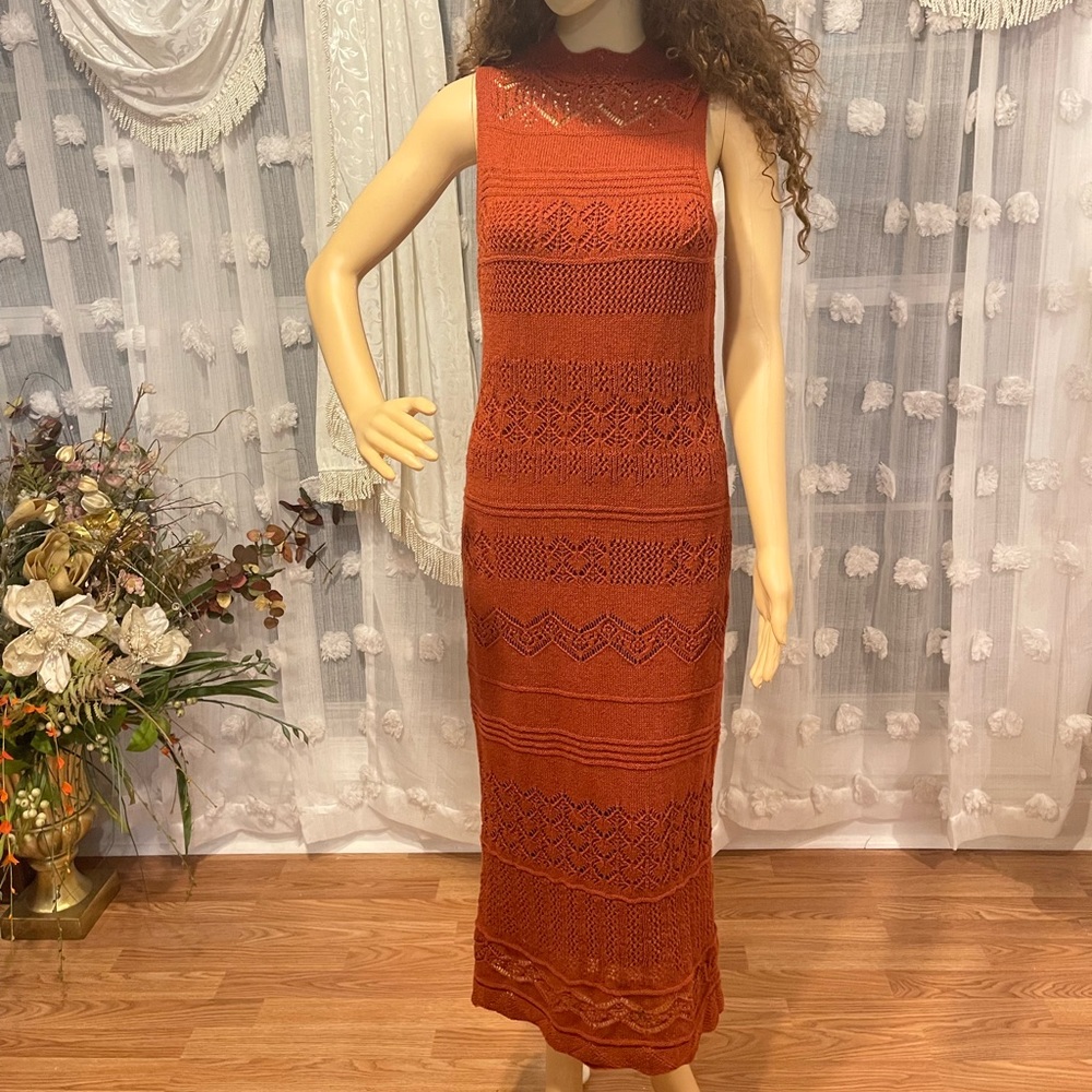 Anthropologie Crochet Maxi Dress